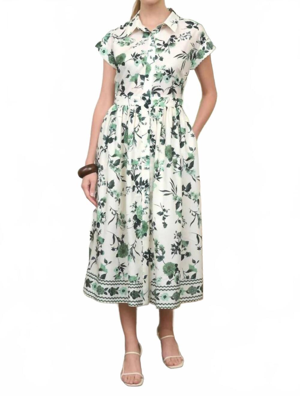 NEW ZOE AND CLAIRE zendaya floral dress in white